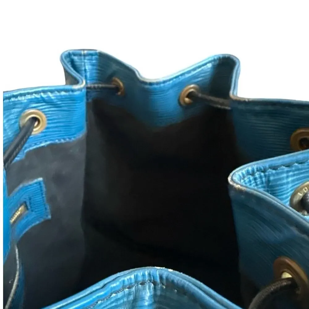 Louis Vuitton Blue Epi Leather Crossbody with Black Trim